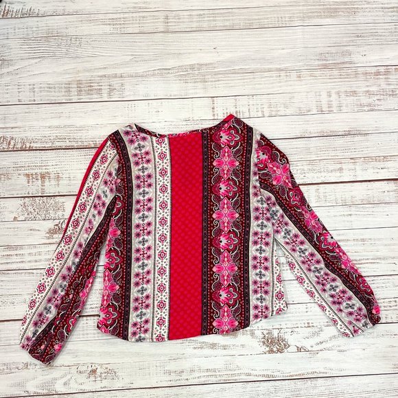 Girls Tassel and Tie Peasant Top - Picture 2 of 5